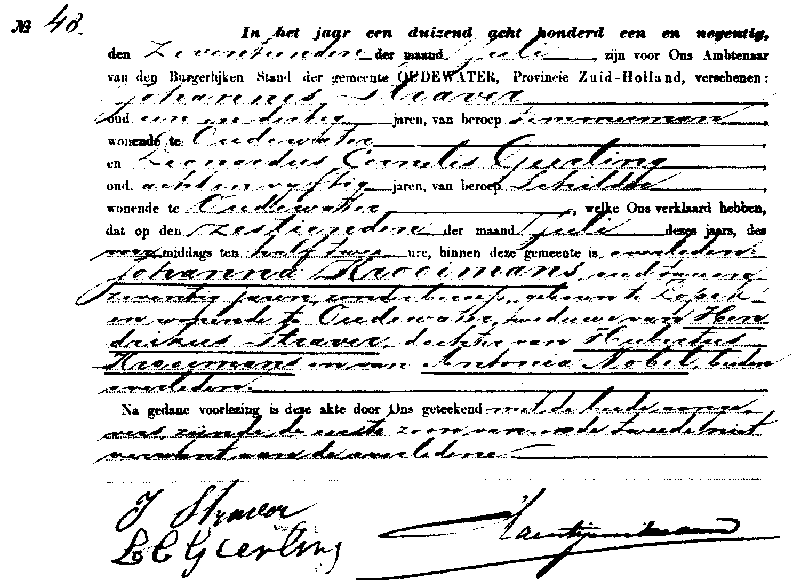 18910717 ovl akte 48 Johanna Krooimans wed H Straver